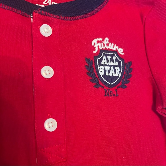 3/$25 Carter’s Long Sleeve Boys Graphic Red Onsie NWOT - Picture 7 of 12